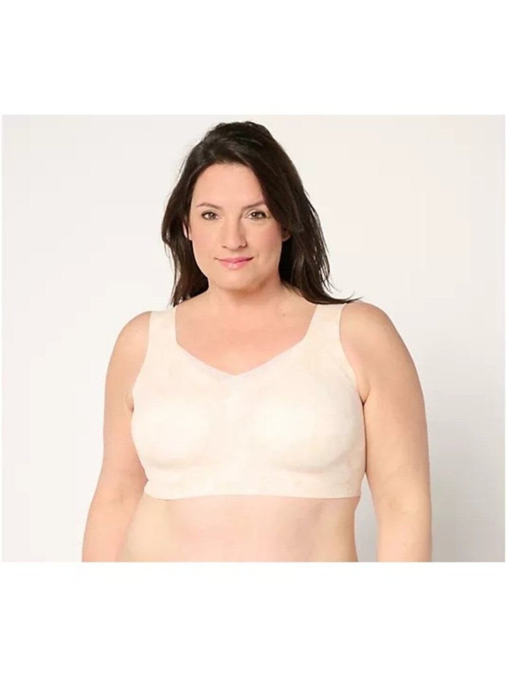 Evelyn & Bobbie Ultra Lift Defy Mesh Trimmed Bra Champagne Ginkgo L A679089 LN